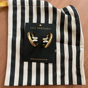 Lele sadoughi gold hoop earrings papillon butterfly